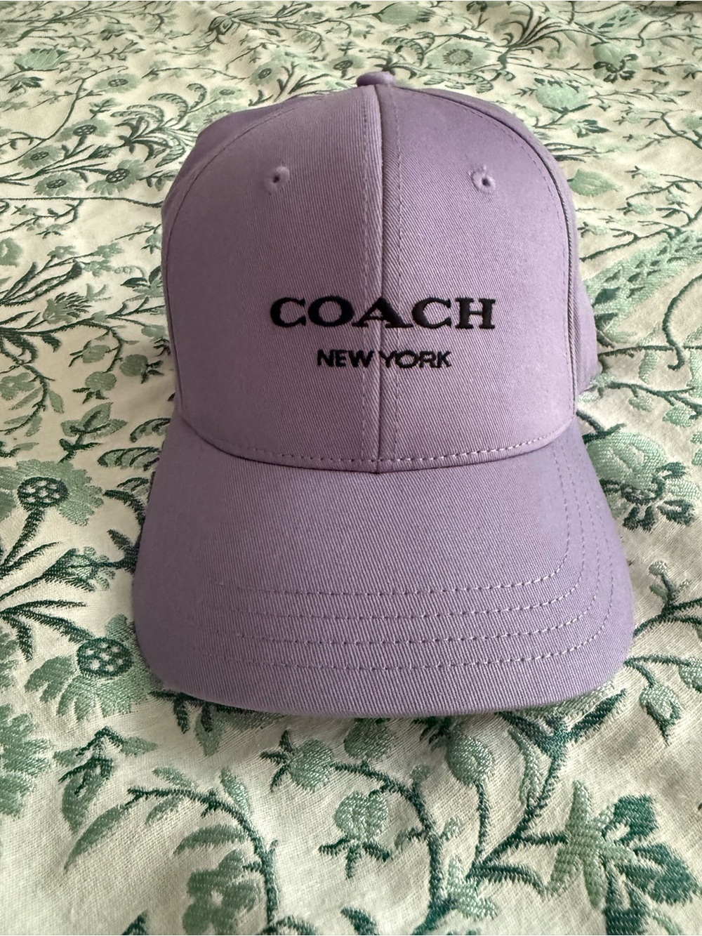 Coach Lavender Embroidered Logo Baseball Cap